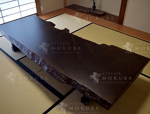 神代欅　座卓テーブルの画像