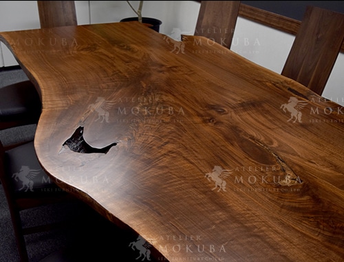 ウォールナット　会議テーブルの画像