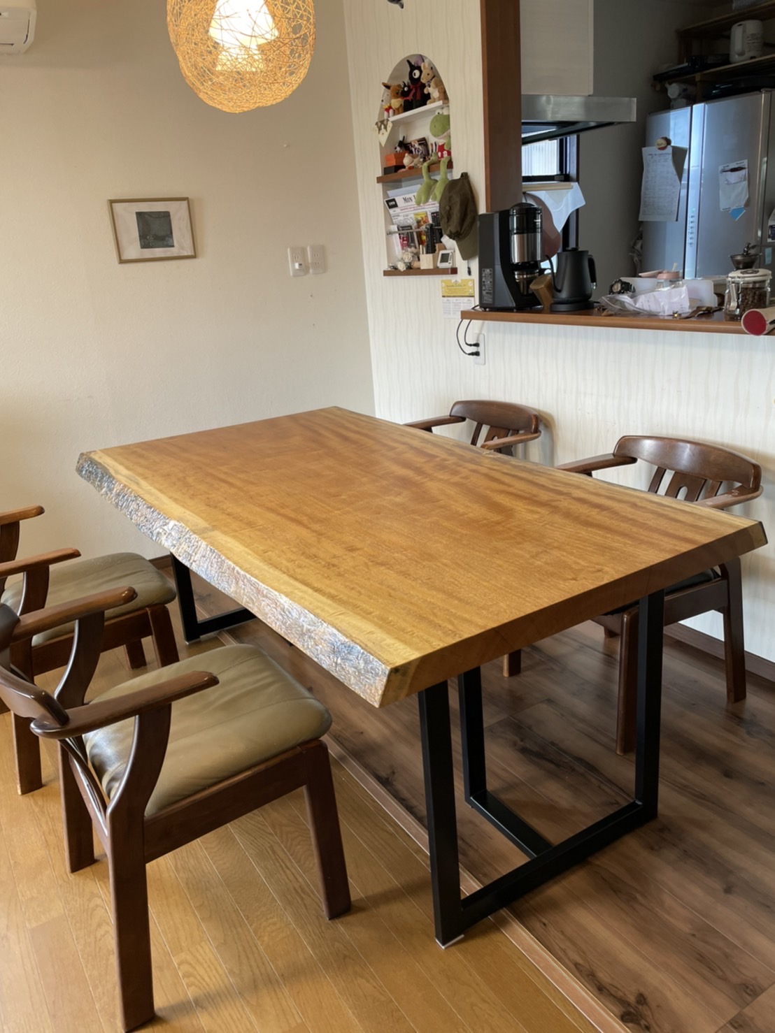 一枚板テーブル【佐賀県 あき様】 – 一枚板テーブル・無垢材家具の専門 