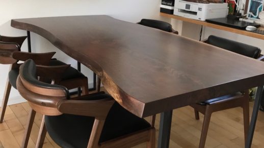 ウォールナットの一枚板テーブル事例 – 一枚板テーブル・無垢材家具の 