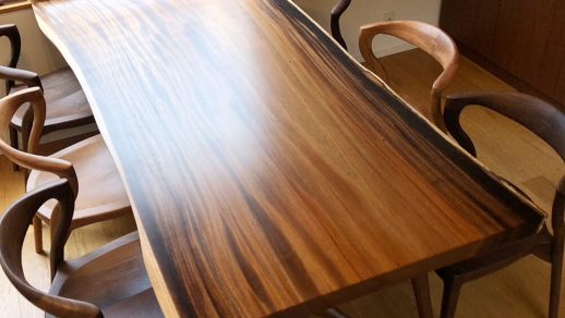 モンキーポッドの一枚板テーブル事例 – 一枚板、無垢材 天板の販売