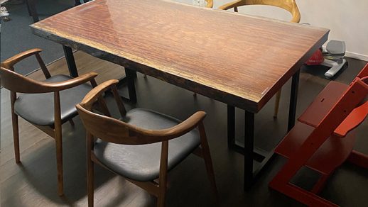 ブビンガの一枚板テーブル事例 – 一枚板テーブル、無垢材 天板の販売