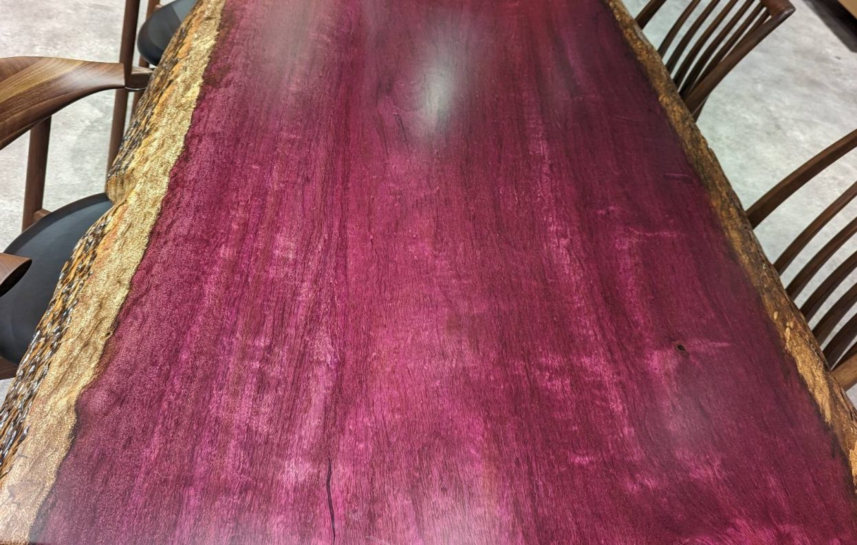 パープルハート　M410-1　一枚板　両面フラット加工済！　棚板 　テーブル パープルハート │一枚板テーブル専門ショップ KanNakaya
