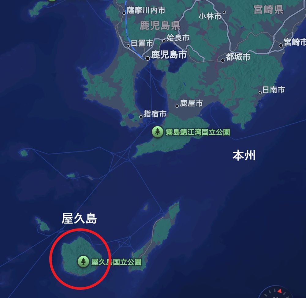 屋久島の地図