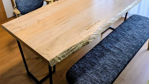 ソフトメープル一枚板テーブル納品事例