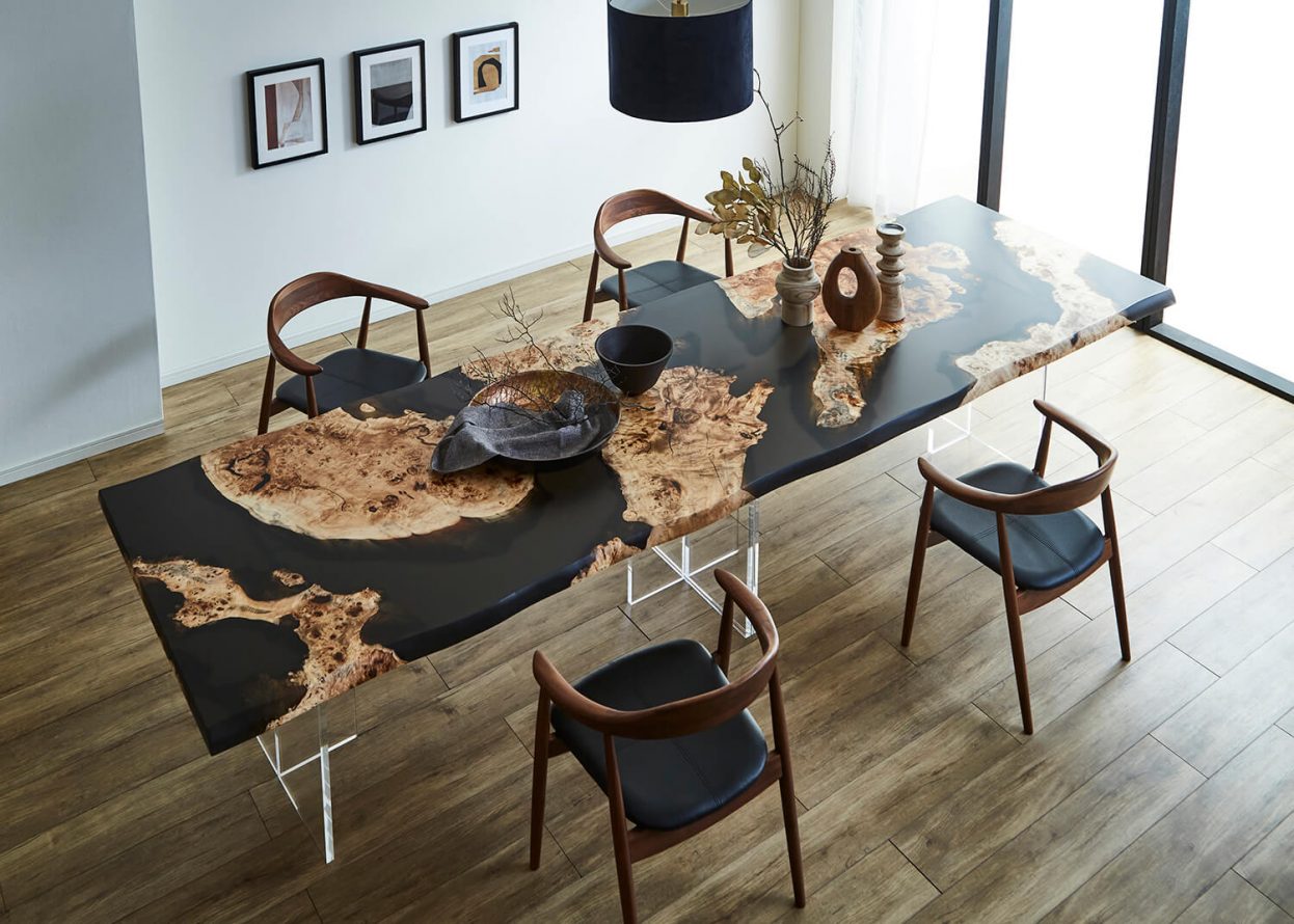 ポプラ　レジンテーブル