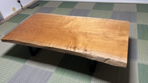 サクラ一枚板テーブル納品事例